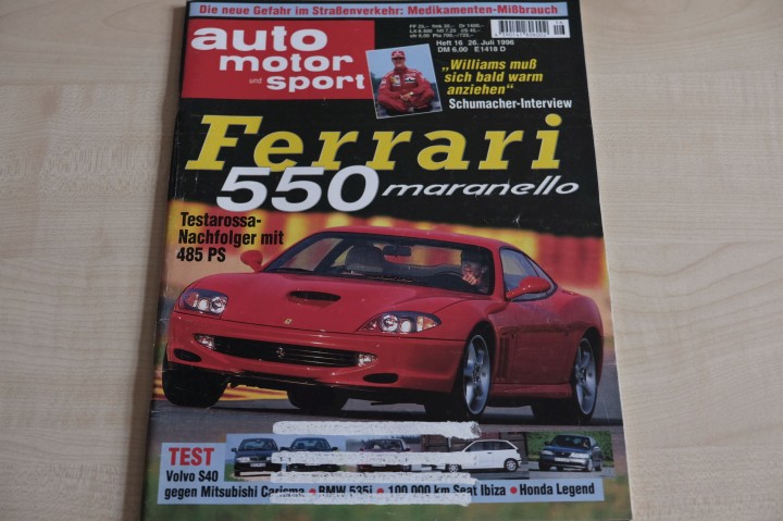 Deckblatt Auto Motor und Sport (16/1996)